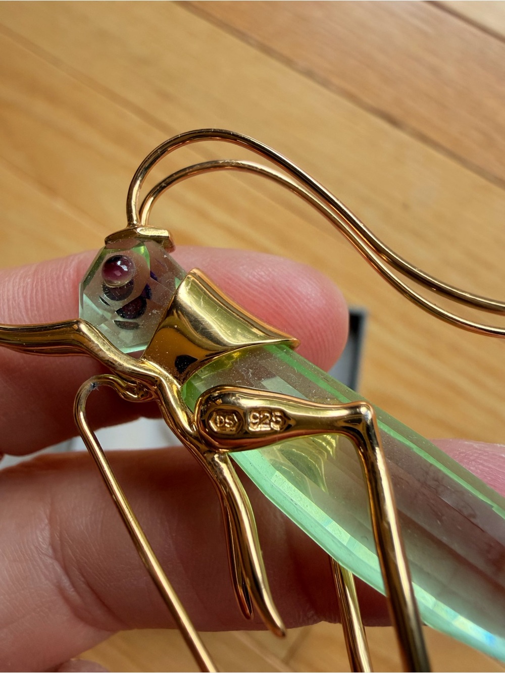 Daniel Swarovski Paris Paradise Aptera Grasshopper Stick Pin Brooch - Picture 6 of 9